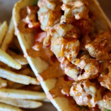 Shrimp Po Boy at Maple Hall Bowling in Knoxville